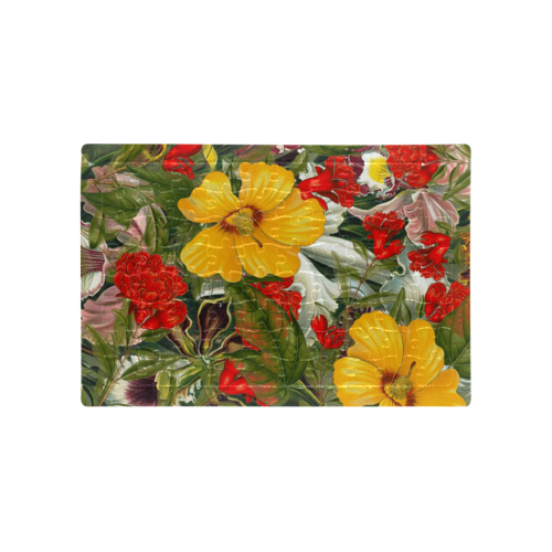 flowers #flowers #pattern A4 Size Jigsaw Puzzle (Set of 80 Pieces)