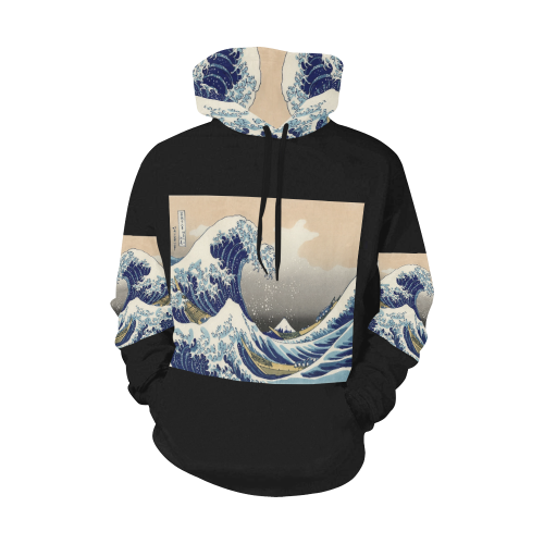 Waves All Over Print Hoodie for Men/Large Size (USA Size) (Model H13)