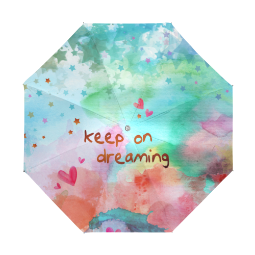 KEEP ON DREAMING - rainbow Anti-UV Foldable Umbrella (U08)