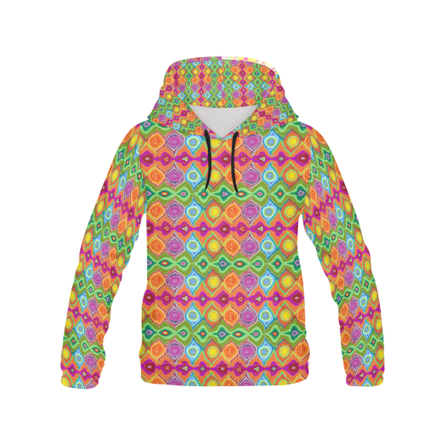 Mexican Colour Design Ladies Hoodie All Over Print Hoodie for Women (USA Size) (Model H13)