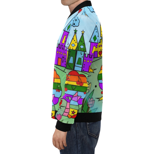 Dreamland by Nico Bielow All Over Print Bomber Jacket for Men/Large Size (Model H19)