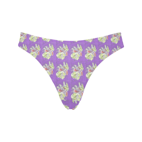 Lilac Christmas Thong Women's All Over Print Thongs (Model L30)