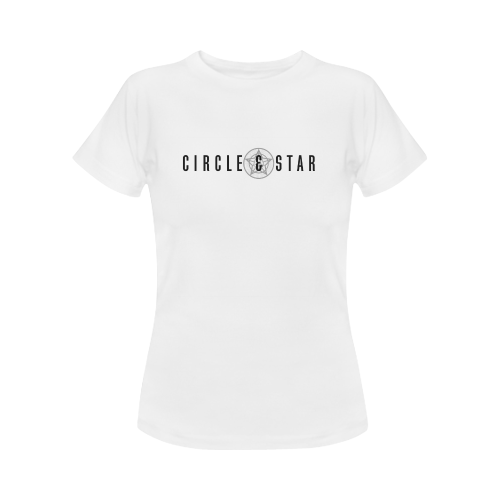 Logo Text(B) White Women's T-Shirt in USA Size (Front Printing Only)