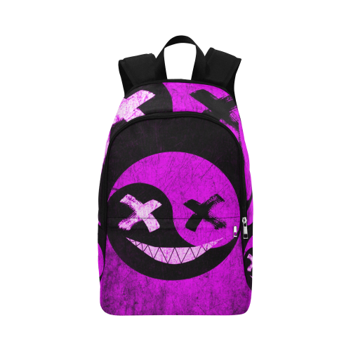 Woke Rave Smiley Purple Festival Fabric Backpack for Adult (Model 1659)
