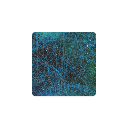 System Network Connection Square Coaster