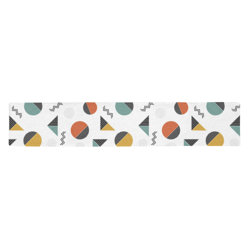 Geo Cutting Shapes Table Runner 14x72 inch