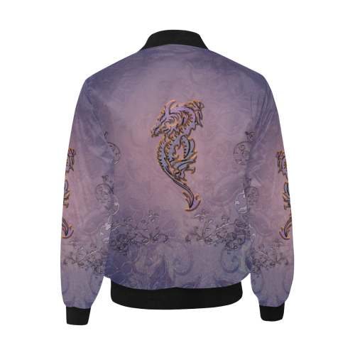 Awesome chinese dragon All Over Print Quilted Bomber Jacket for Men (Model H33)