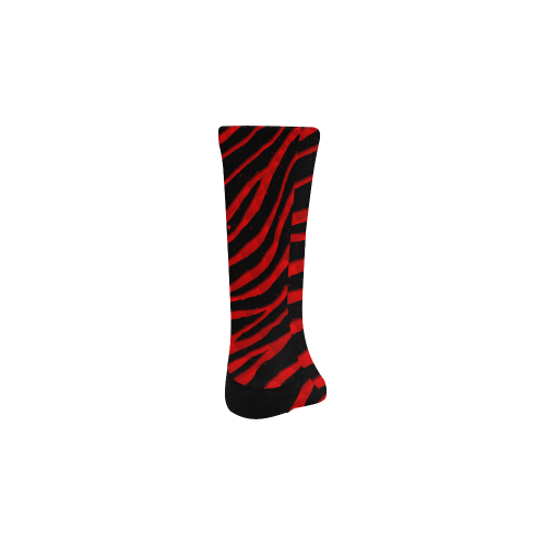 Ripped SpaceTime Stripes - Red Kids' Custom Socks