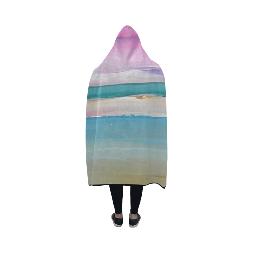 Sunset Beach (M) Hooded Blanket 50''x40''