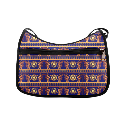 pattern assyrian anunnaki Crossbody Bags (Model 1616)