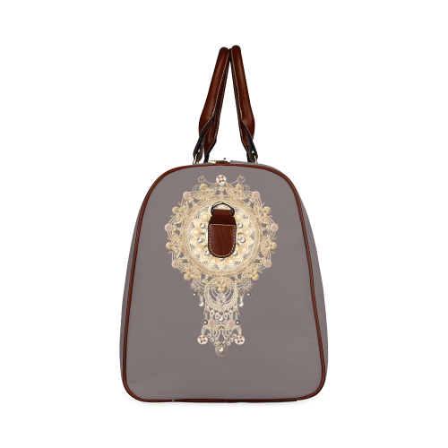 jewels-brown Waterproof Travel Bag/Small (Model 1639)