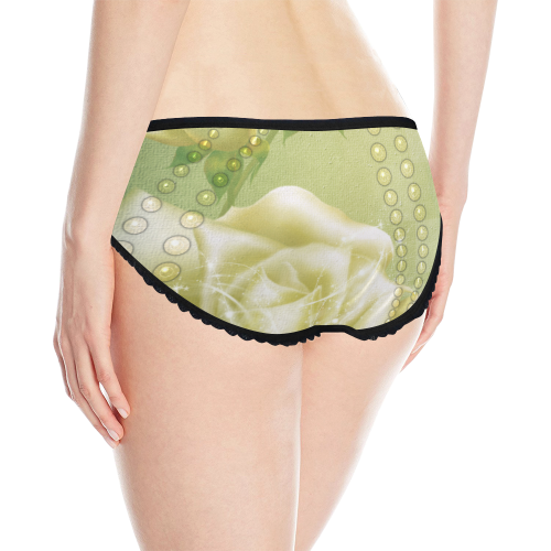 Beautiful soft green roses Women's All Over Print Classic Briefs (Model L13)