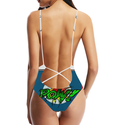 pow Sexy Lacing Backless One-Piece Swimsuit (Model S10)