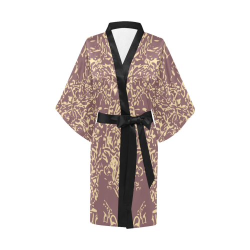 Rose Brown & Sunlight Kimono Robe