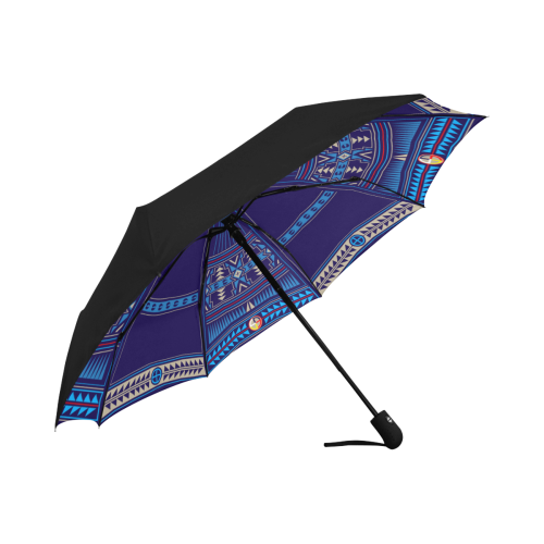 Buffalo Spirit Blue Anti-UV Auto-Foldable Umbrella (Underside Printing) (U06)