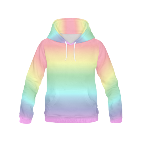 Pastel Rainbow All Over Print Hoodie for Men (USA Size) (Model H13)
