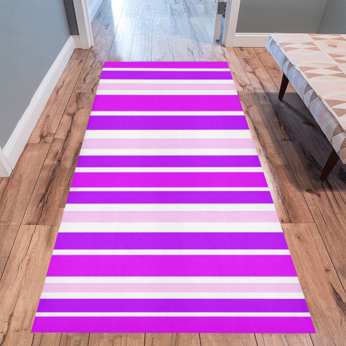 Summer Purples Stripes Area Rug 9'6''x3'3''