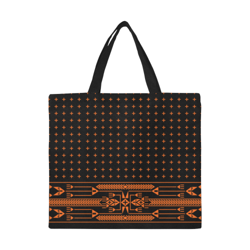 The Path Orange All Over Print Canvas Tote Bag/Large (Model 1699)
