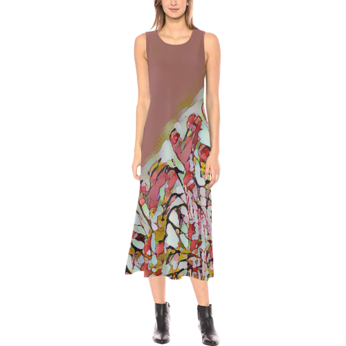 Square Deal5 Phaedra Sleeveless Open Fork Long Dress (Model D08)