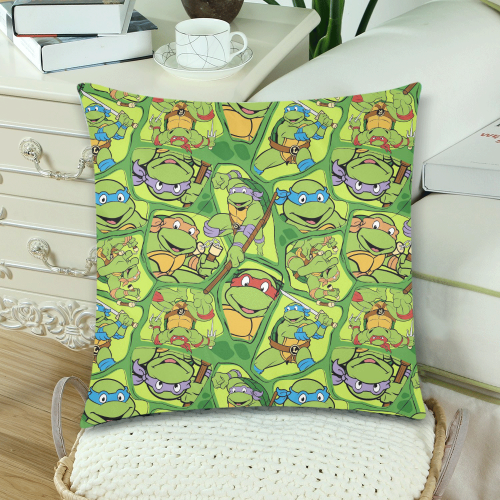 Teenage Mutant Ninja Turtles (TMNT) Custom Zippered Pillow Cases 18"x 18" (Twin Sides) (Set of 2)