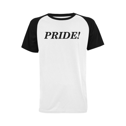 Men's HUMAN PRIDE! Shirt Black 3X Men's Raglan T-shirt Big Size (USA Size) (Model T11)
