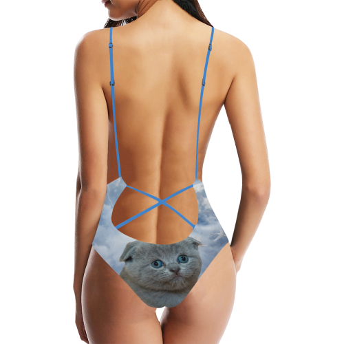 Lonely Little Kitty Sexy Lacing Backless One-Piece Swimsuit (Model S10)