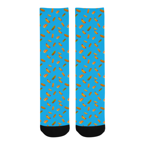 Hot Dog Pattern Men's Custom Socks