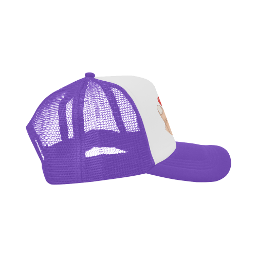 Finger Heart / Purple Trucker Hat