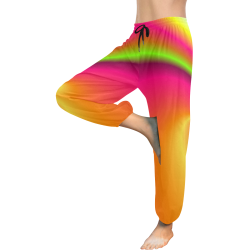 Draped In Rainbows Women's All Over Print Harem Pants (Model L18)