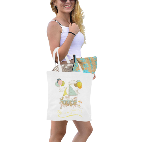 Life is a journey Canvas Tote Bag/Small (Model 1700)