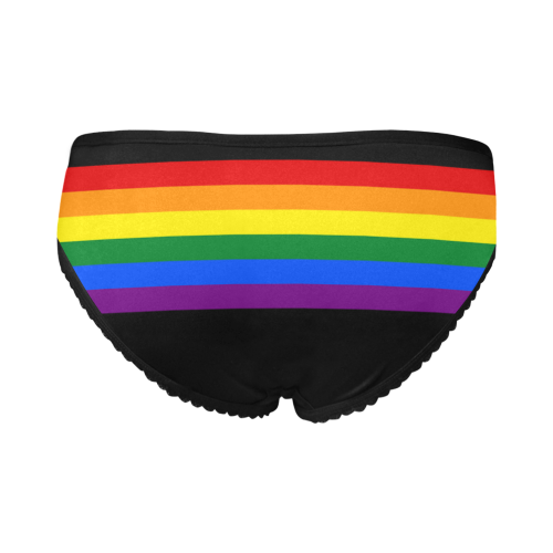 Gay Pride Rainbow Flag Stripes Women's All Over Print Girl Briefs (Model L14)