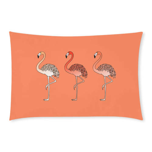 Living Coral Color Flamingos 3-Piece Bedding Set