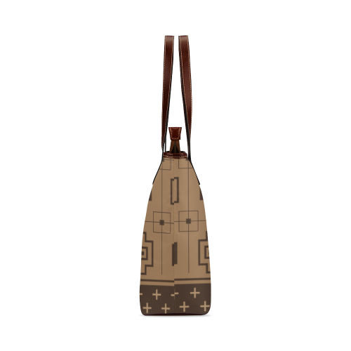 The Directions Brown Shoulder Tote Bag (Model 1646)