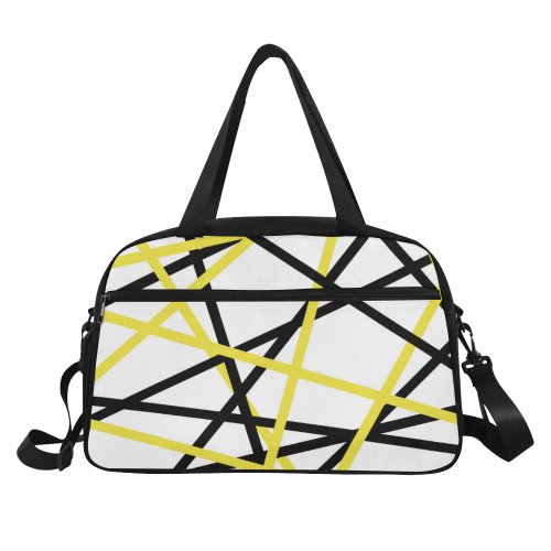 Black and yellow stripes Fitness Handbag (Model 1671)