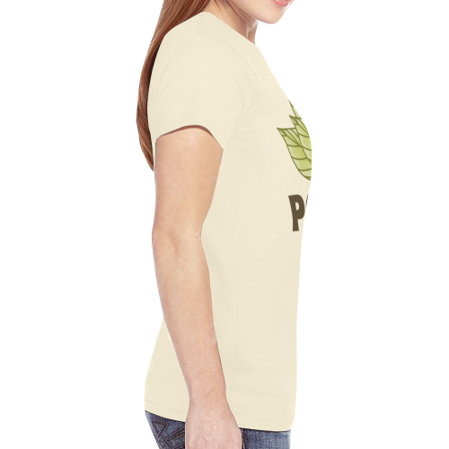 Powered by Plants (vegan) New All Over Print T-shirt for Women (Model T45)