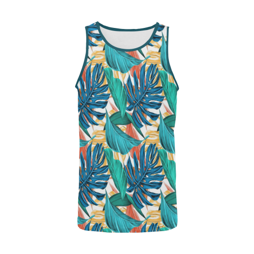 Tropical Jungle Leaves Men's All Over Print Tank Top (Model T57)