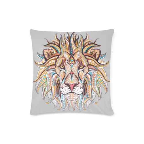 Lion-Design Custom Zippered Pillow Case 16"x16"(Twin Sides)