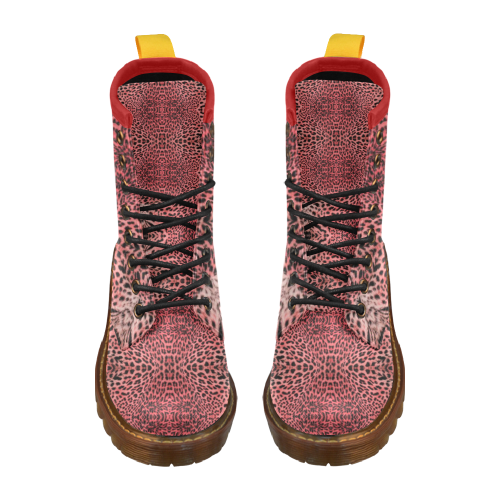 red leopard skin 1 design boots High Grade PU Leather Martin Boots For Women Model 402H
