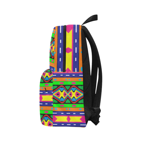 Distorted colorful shapes and stripes Unisex Classic Backpack (Model 1673)