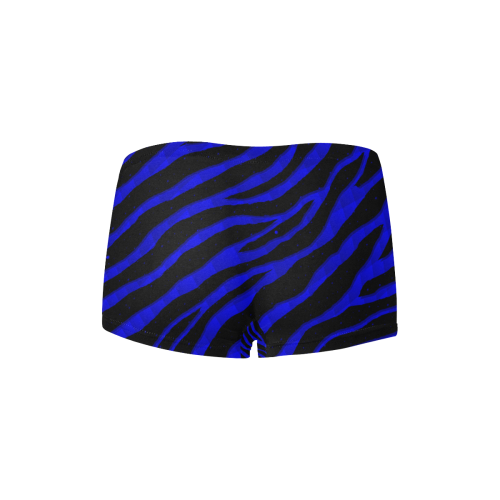 Ripped SpaceTime Stripes - Blue Women's All Over Print Boyshort Panties (Model L31)