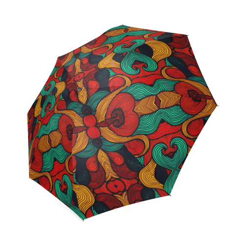 psychedelic art Foldable Umbrella (Model U01)