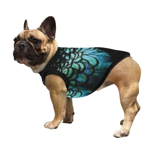 peacock featherd pattern All Over Print Pet Tank Top