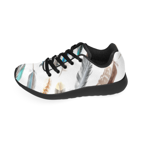 Shoes with   feathers white Women’s Running Shoes (Model 020)