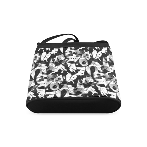 Black and White Pop Art by Nico Bielow Crossbody Bags (Model 1613)
