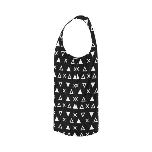 Geo Line Triangle All Over Print Tank Top for Men (Model T43)