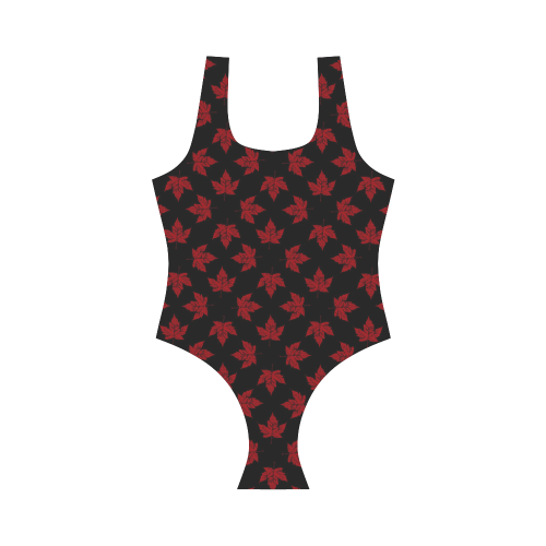 Cool Canada Bathing Suits Retro Vest One Piece Swimsuit (Model S04)