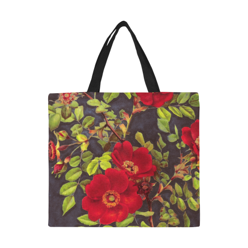 flowers #flowers #pattern #flora All Over Print Canvas Tote Bag/Large (Model 1699)