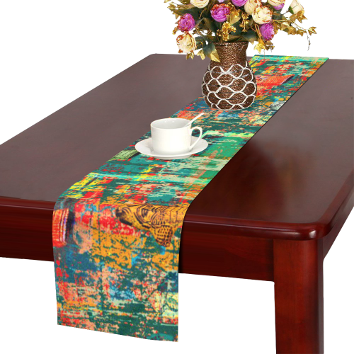 Faces of Lamassu Table Runner 16x72 inch