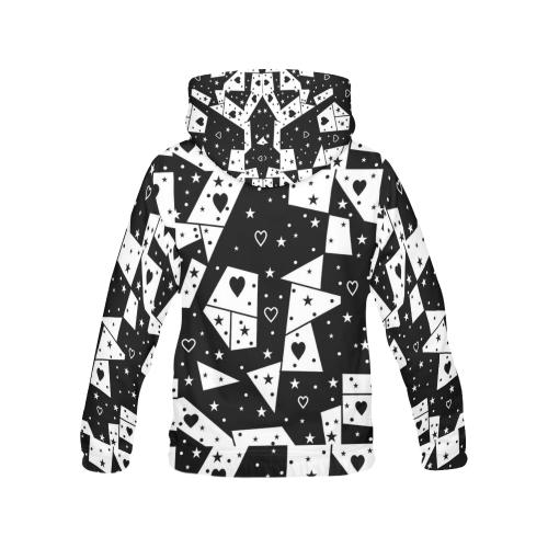 Black and White Popart by Nico Bielow All Over Print Hoodie for Men/Large Size (USA Size) (Model H13)