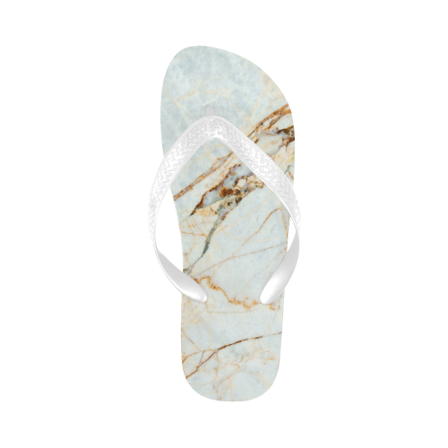 Marble Gold Pattern Flip Flops for Men/Women (Model 040)